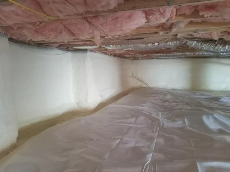 Crawl space encapsulation with closed-cell spray foam for Metal Roof Coating in Greenfield